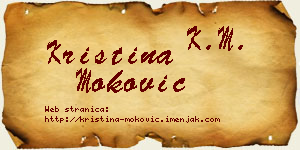 Kristina Moković vizit kartica